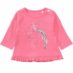 STACCATO Girls Maglia A Maniche Lunghe, Rosa Brillante