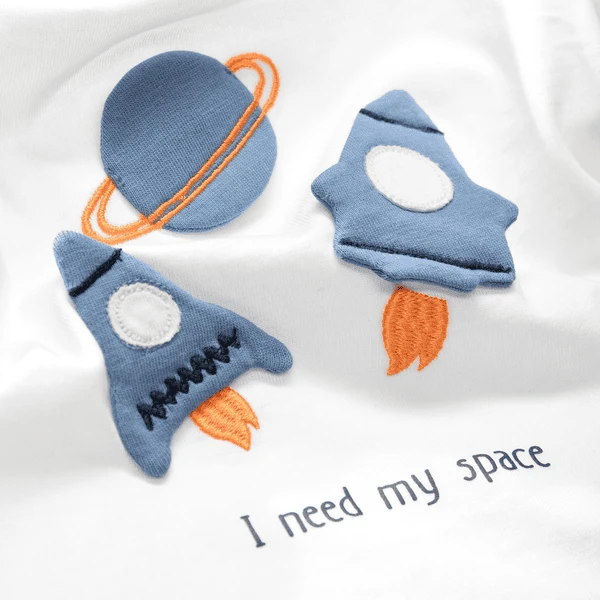 STACCATO Maglia A Maniche Lunghe, Bianco Con Pianeti 2 STACCATO Maglia A Maniche Lunghe, Bianco Con Pianeti - immagine 2