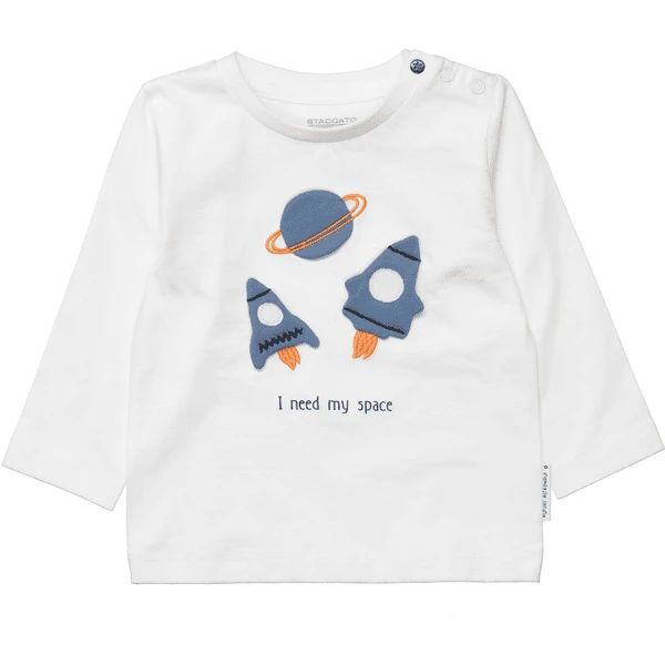 STACCATO Maglia A Maniche Lunghe, Bianco Con Pianeti 1 STACCATO Maglia A Maniche Lunghe, Bianco Con Pianeti
